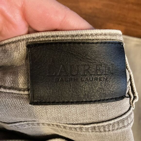Lauren Ralph Lauren Gray Straight Leg Jeans Sz 14 - Picture 3 of 6